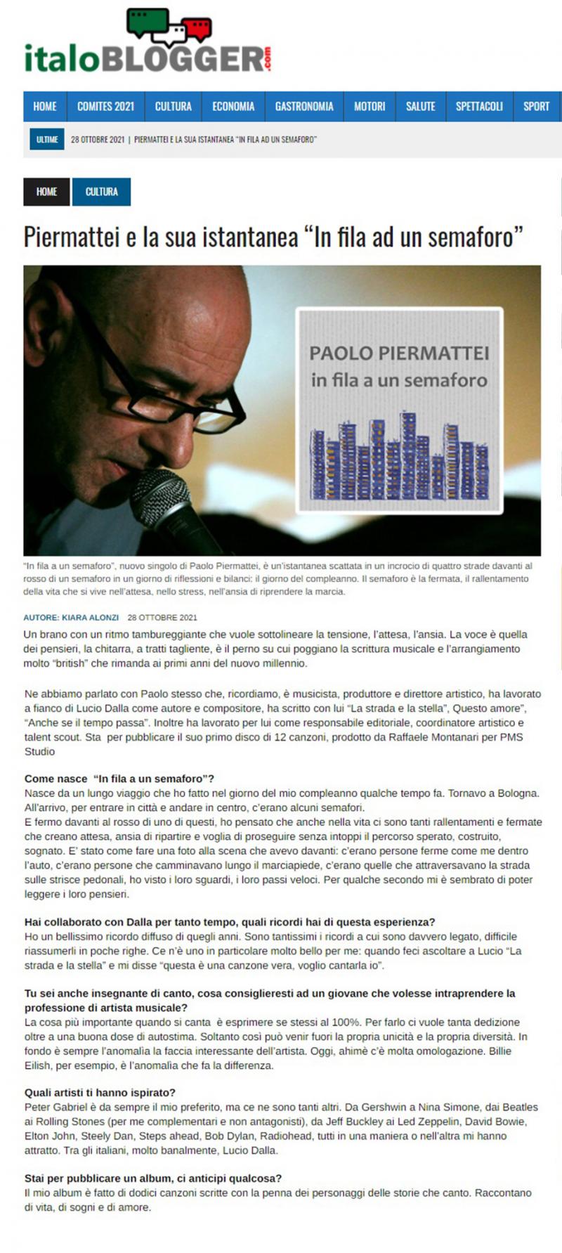 Paolo Piermattei su Italo Blogger