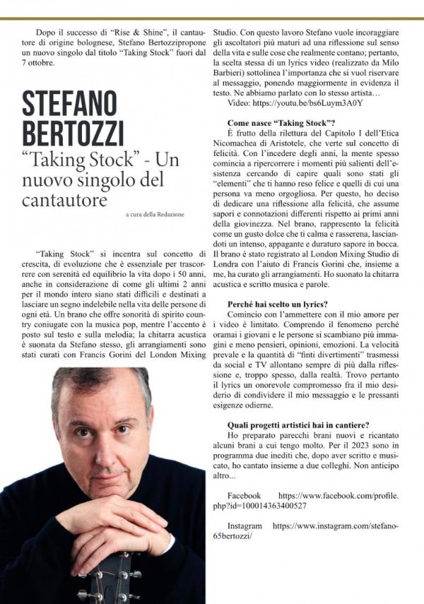 Stefano Bertozzi su Life Factory magazine di Ottobre 2022