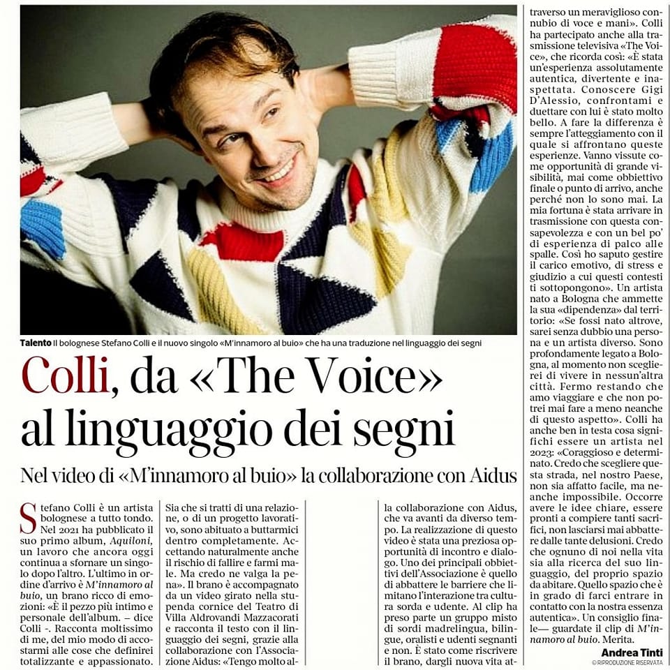 Stefano Colli su Corriere di Bologna (01-04-2023)
