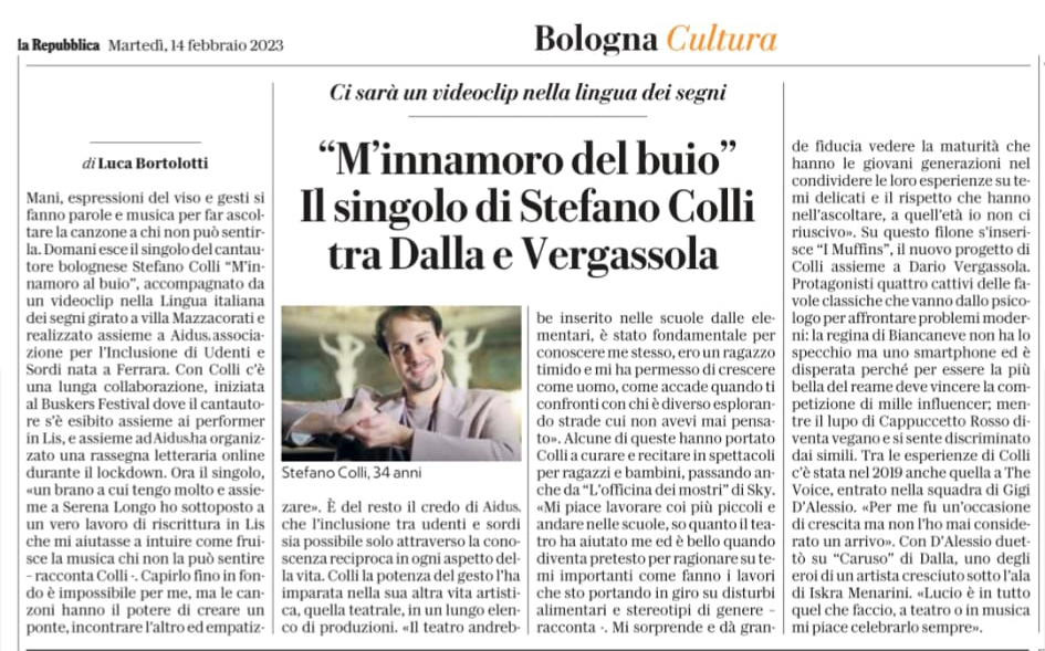 Stefano Colli su Repubblica (14-02-2023)