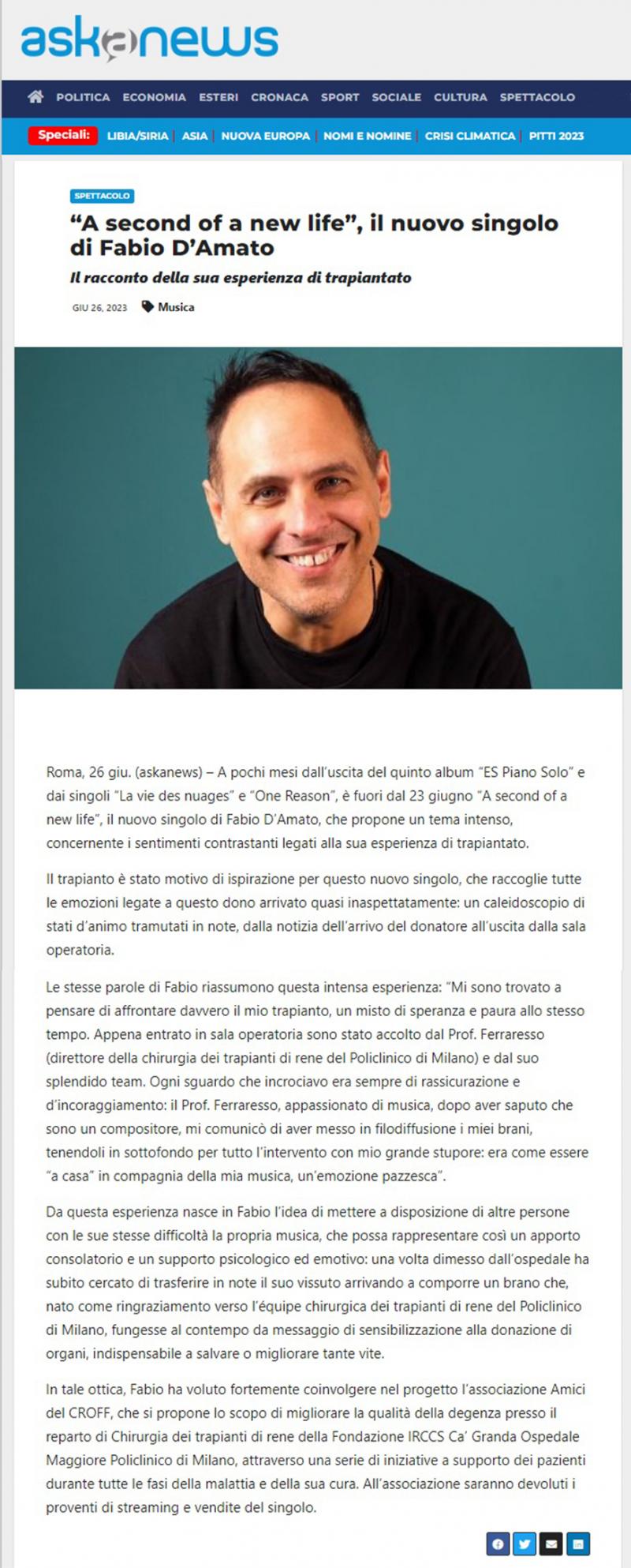 Fabio D'Amato su AskaNews