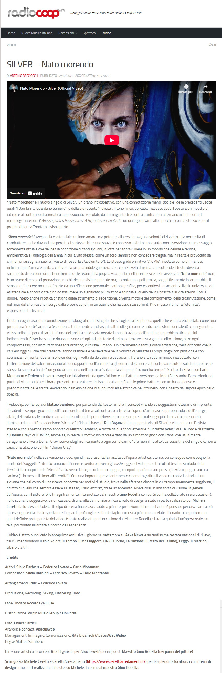 Silver su RadioCoop (02-10-2025)