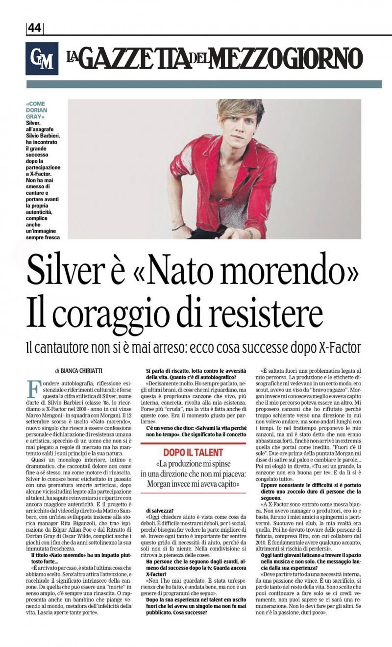 Silver su La Gazzetta del Mezzogiorno