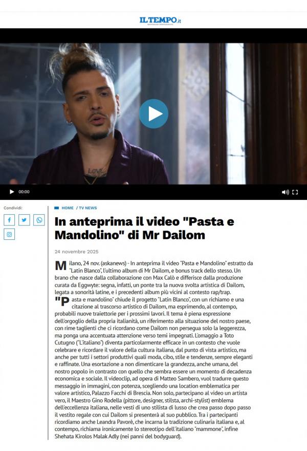 Mr. Dailom su Il Tempo
