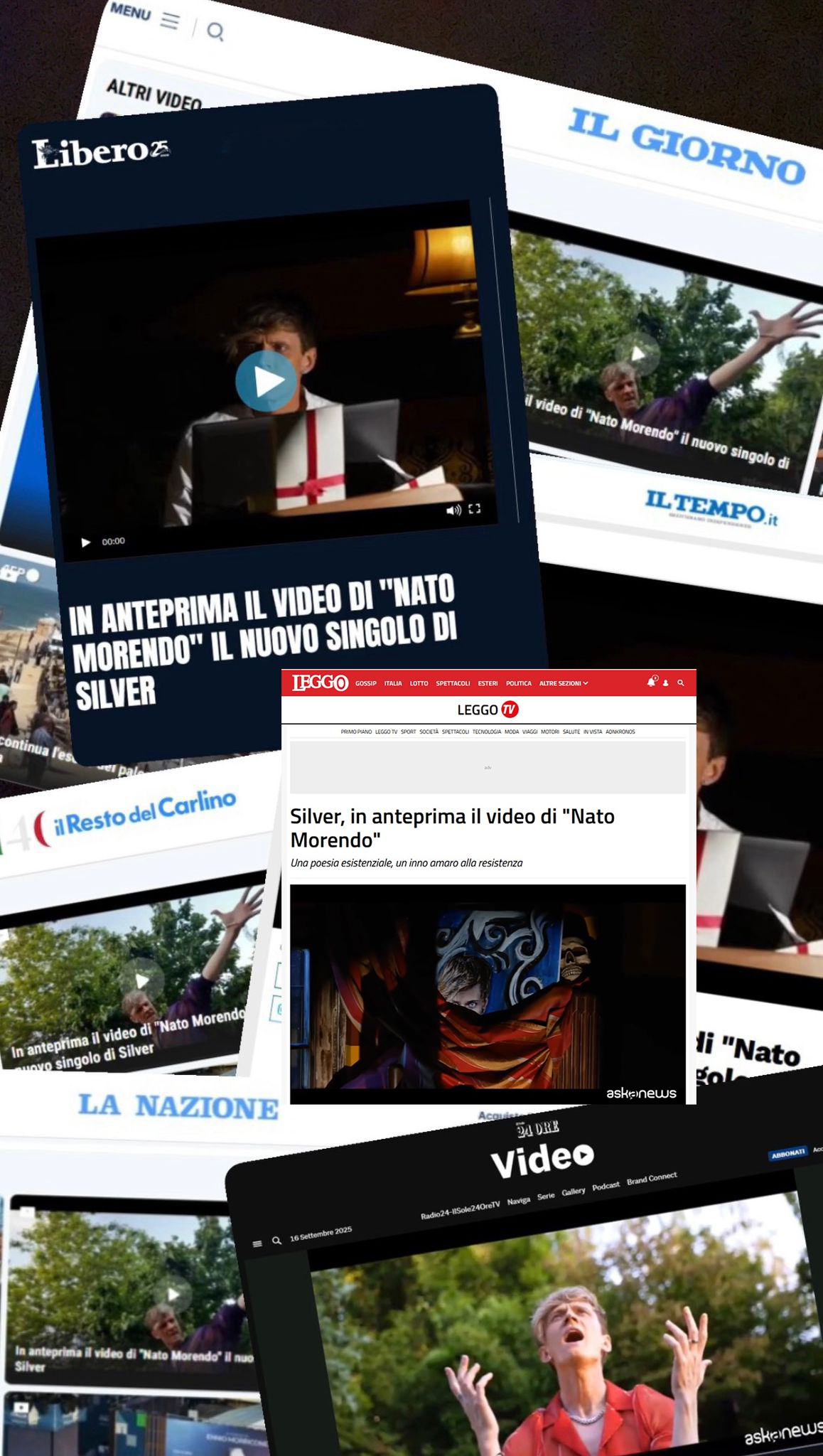 Testate principali, anteprima Nato Morendo